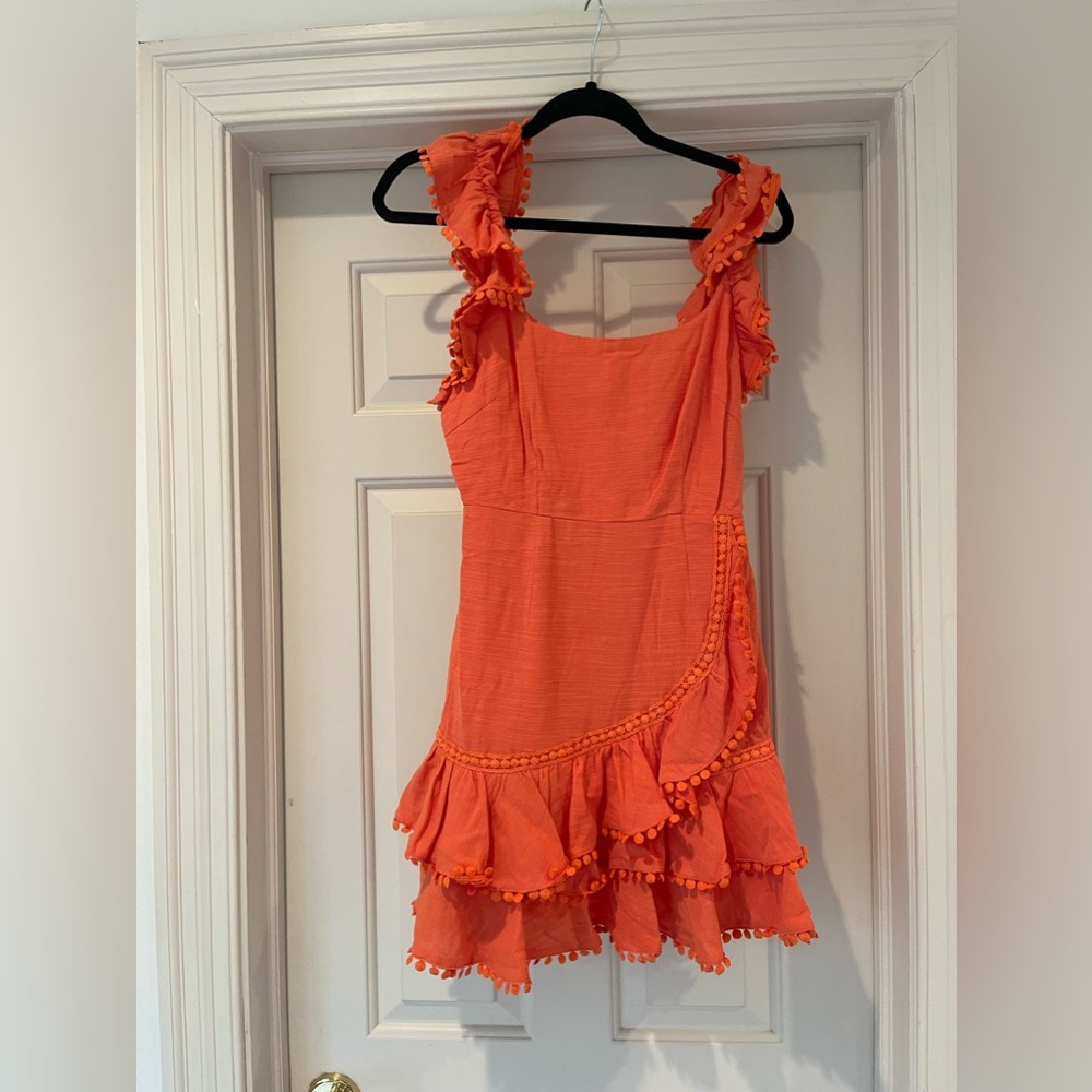 Orange Ruffle Dress